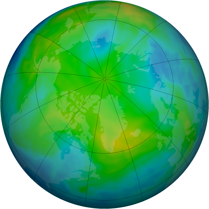 Arctic ozone map for 11 November 2010